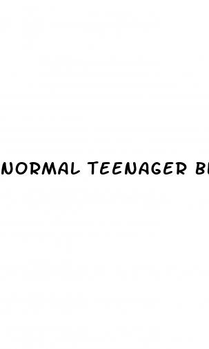 normal teenager blood pressure