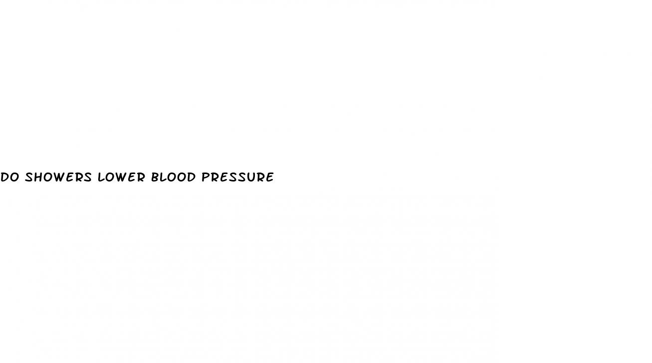 do showers lower blood pressure