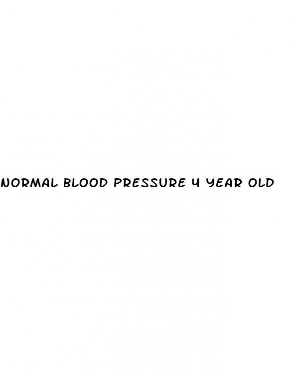normal blood pressure 4 year old