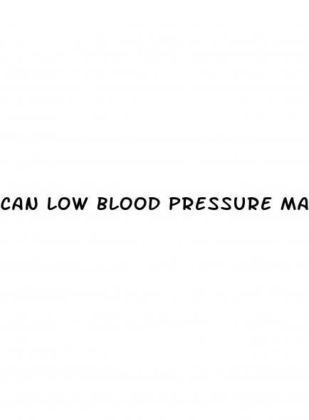 can low blood pressure make you shake