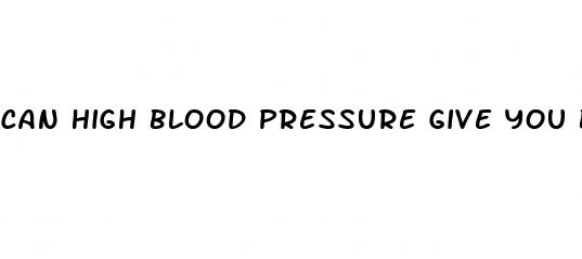 can high blood pressure give you blurry vision