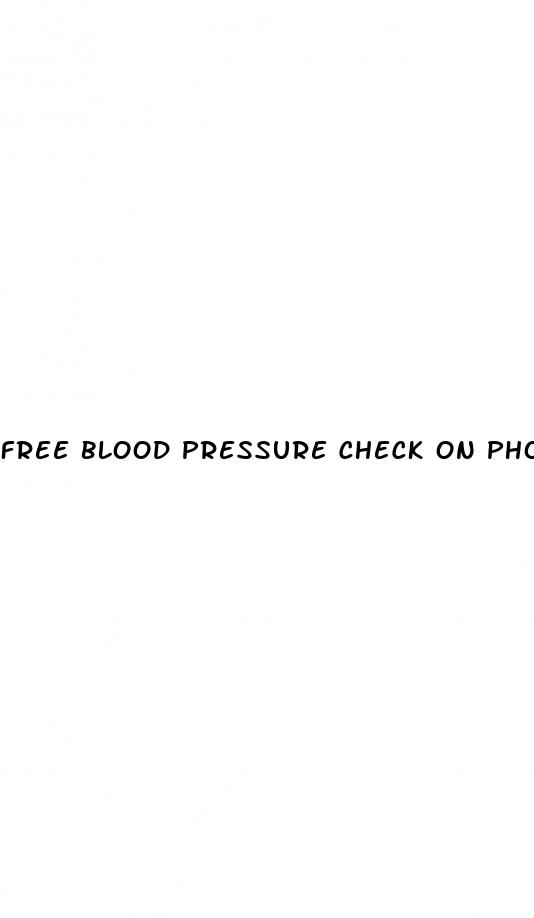 free blood pressure check on phone