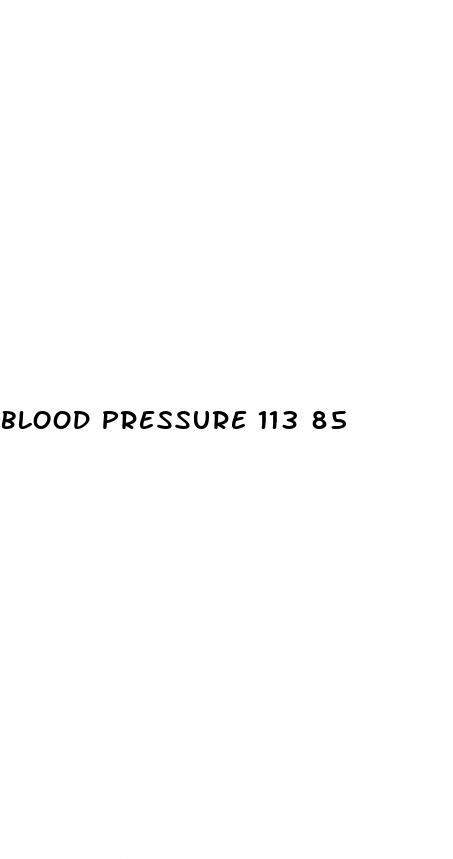 blood pressure 113 85