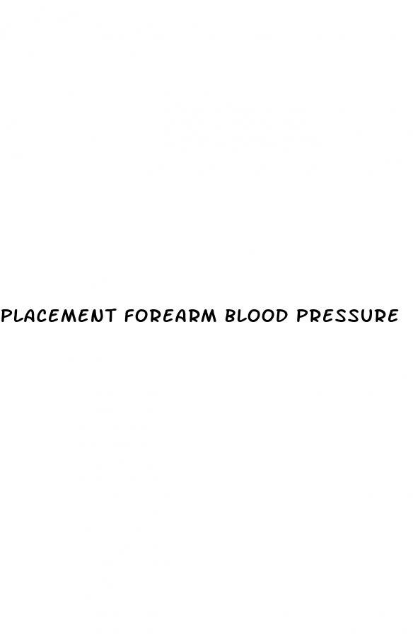 placement forearm blood pressure