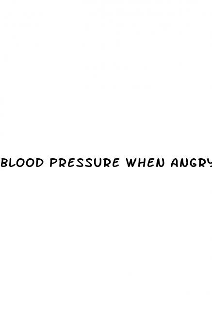 blood pressure when angry