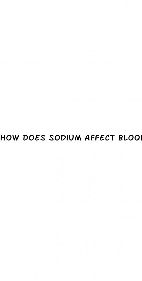 how does sodium affect blood pressure