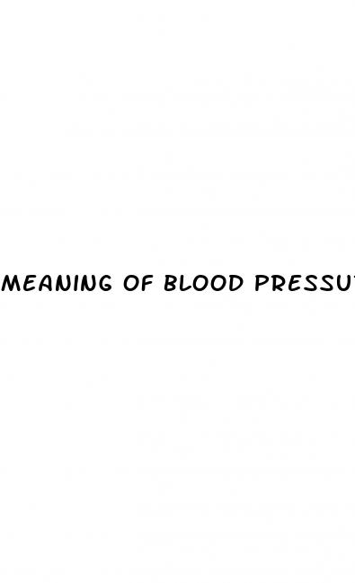 meaning of blood pressure