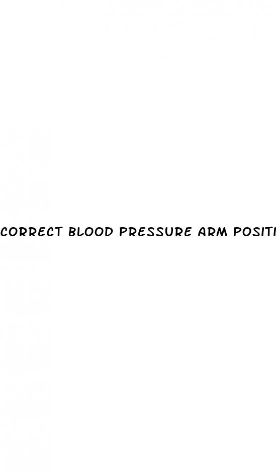 correct blood pressure arm position picture