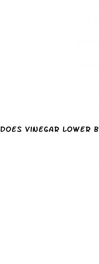 does vinegar lower blood pressure