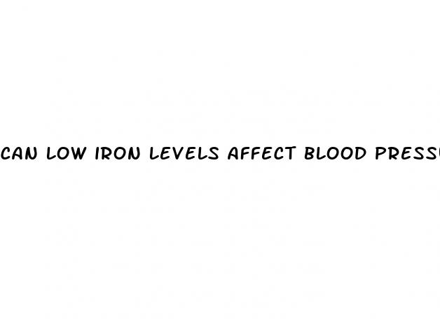 can low iron levels affect blood pressure