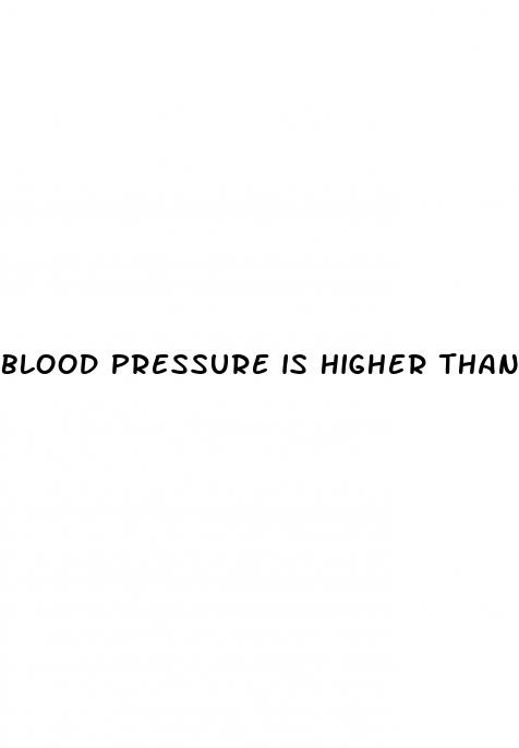 blood pressure is higher than normal