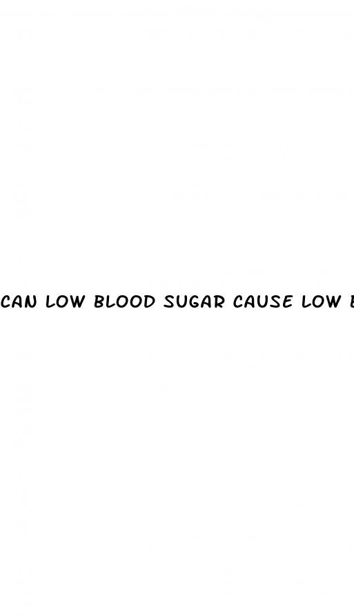 can low blood sugar cause low blood pressure