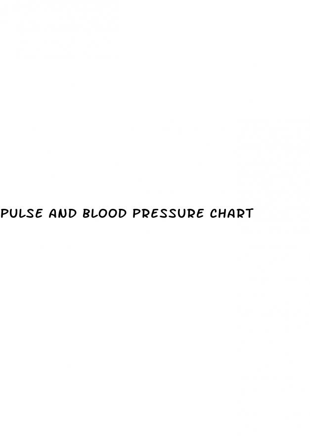 pulse and blood pressure chart