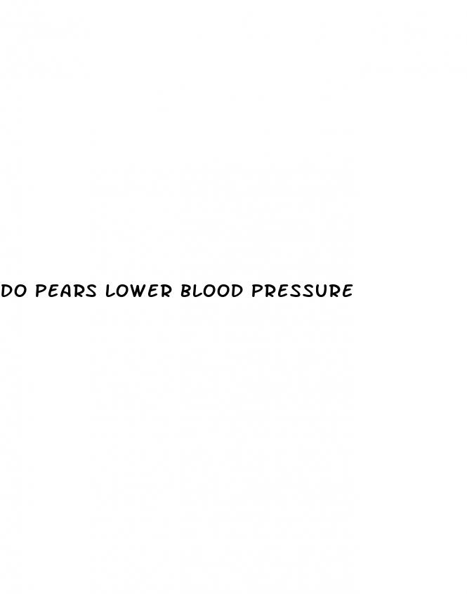 do pears lower blood pressure