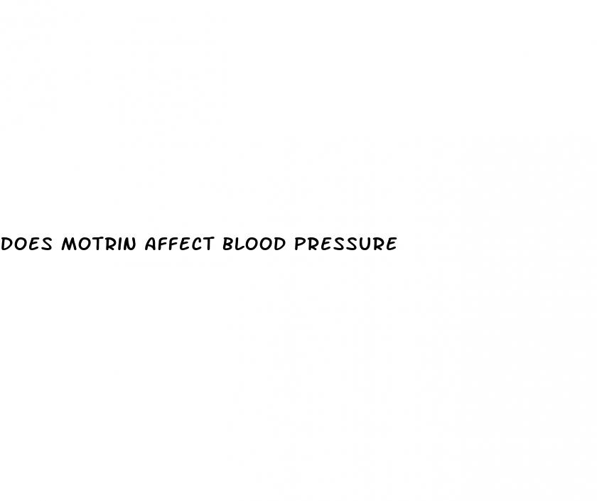 does motrin affect blood pressure