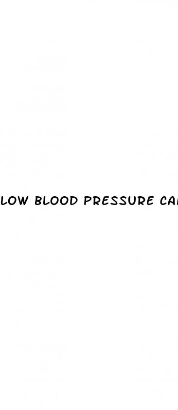 low blood pressure can you die