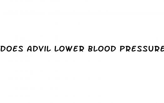 does advil lower blood pressure