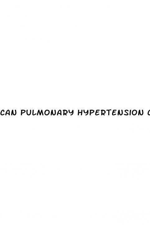 can pulmonary hypertension cause low blood pressure