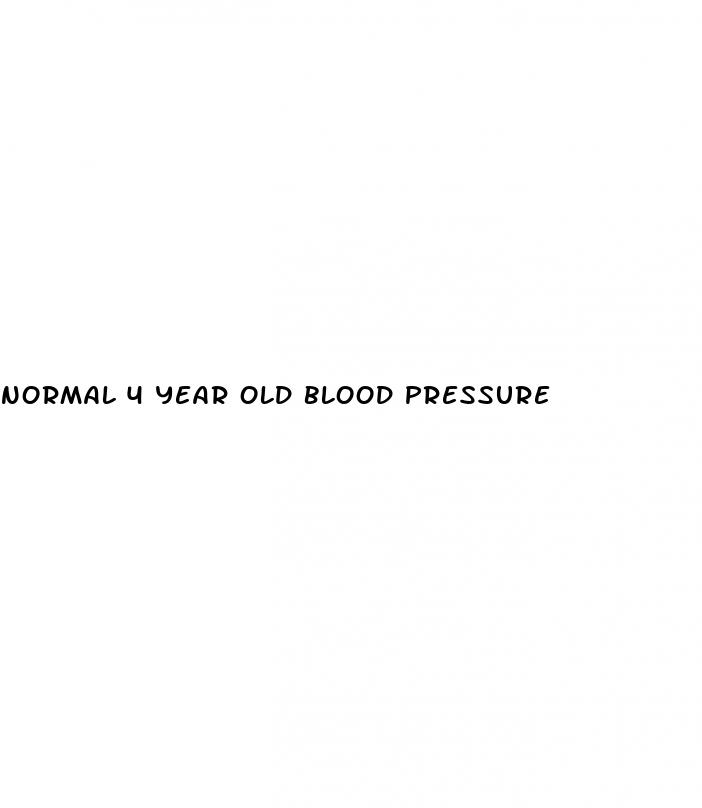 normal 4 year old blood pressure