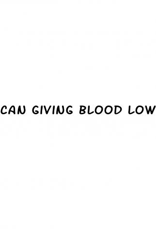 can giving blood lower your blood pressure