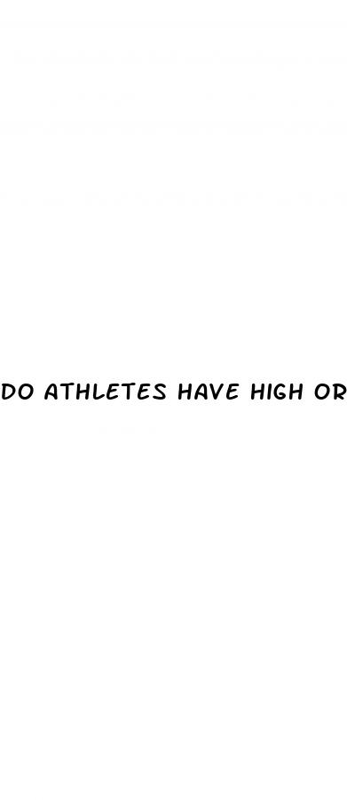 do athletes have high or low blood pressure