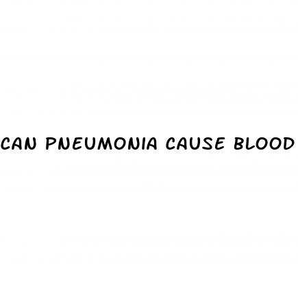 can pneumonia cause blood pressure to rise