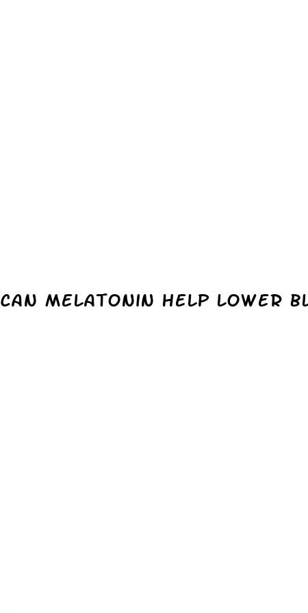 can melatonin help lower blood pressure