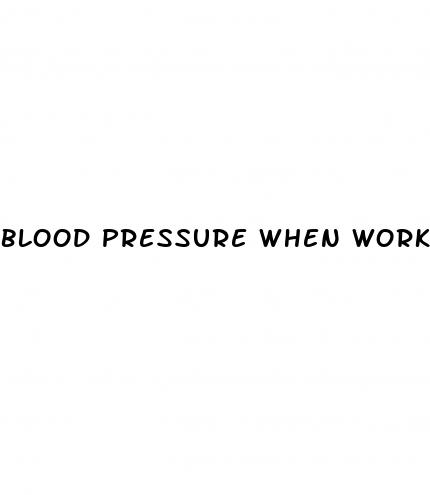 blood pressure when working out