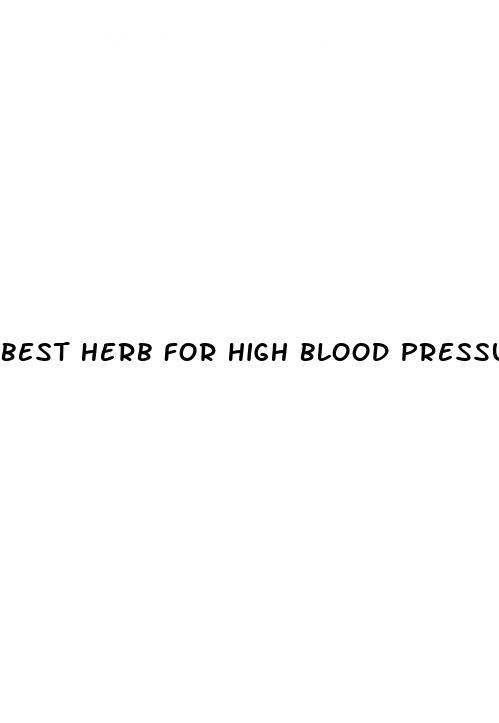 best herb for high blood pressure