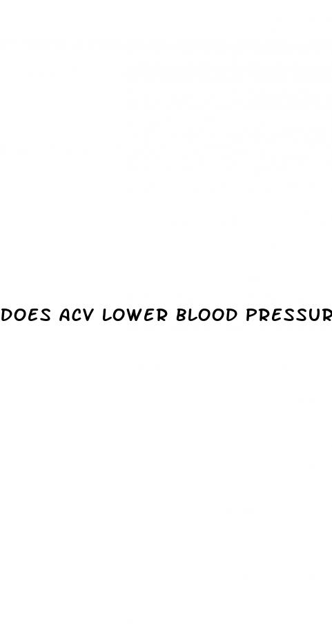 does acv lower blood pressure