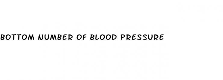bottom number of blood pressure