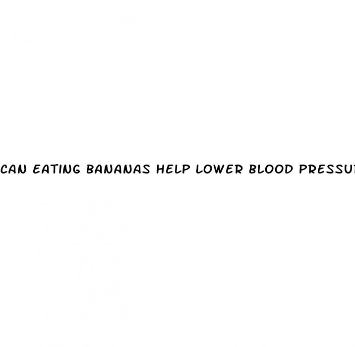 can eating bananas help lower blood pressure