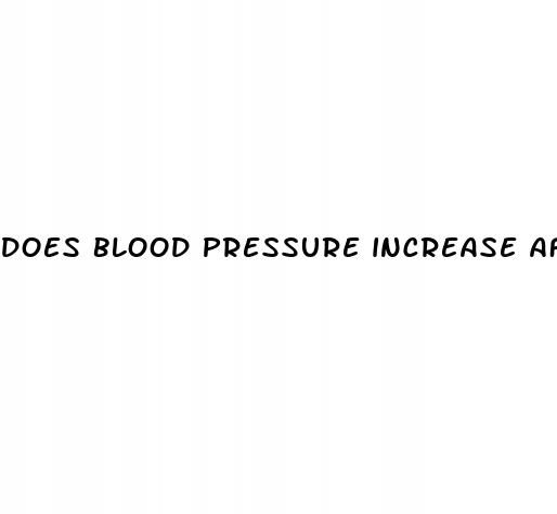does blood pressure increase after exercise