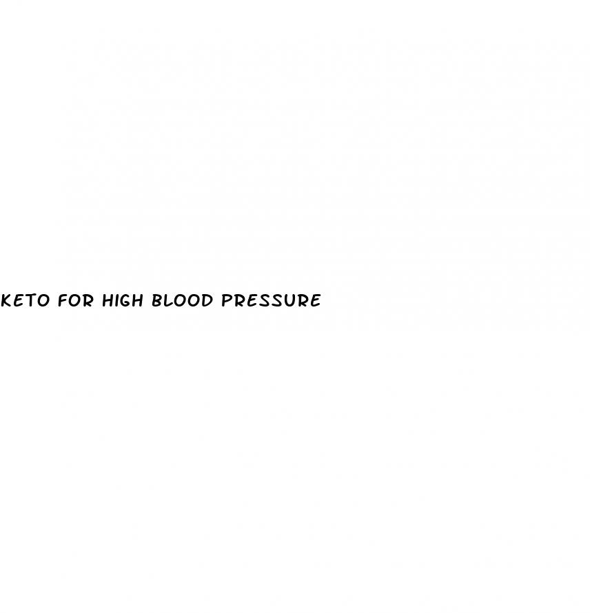 keto for high blood pressure