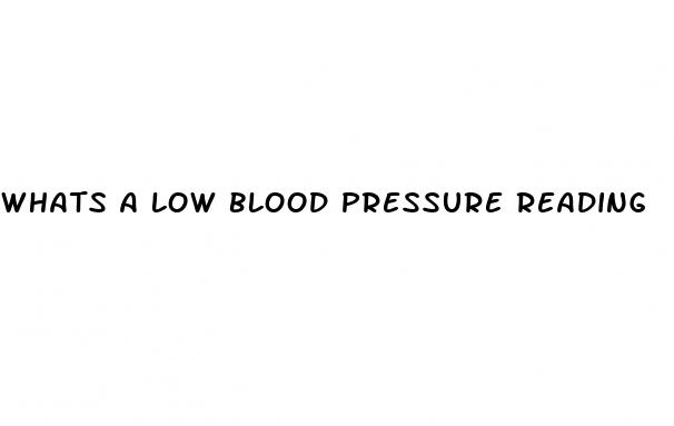 whats a low blood pressure reading