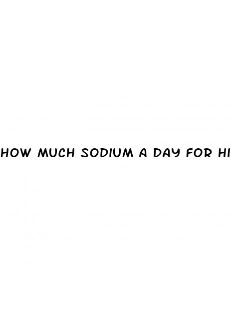 how much sodium a day for high blood pressure