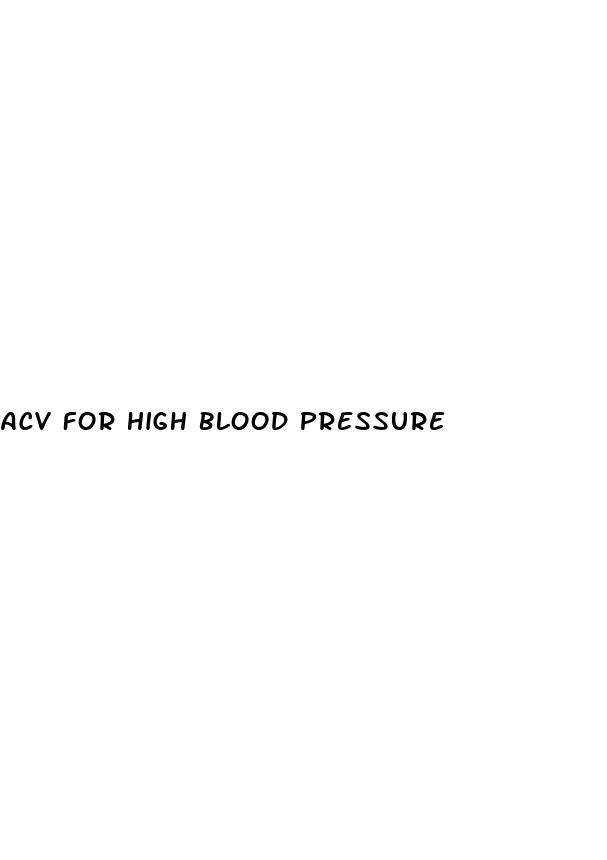 acv for high blood pressure