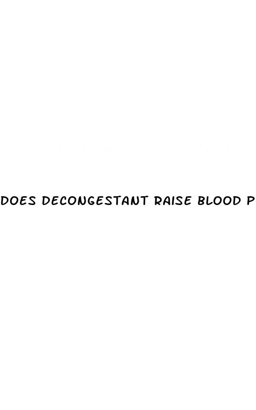 does decongestant raise blood pressure