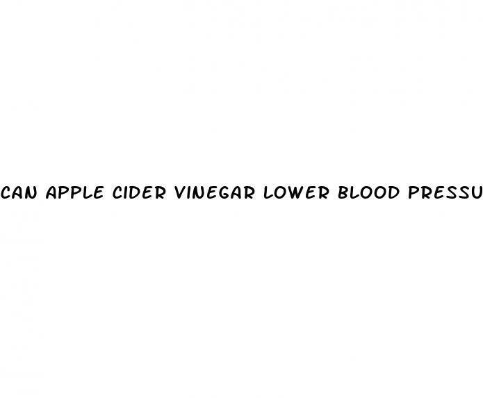can apple cider vinegar lower blood pressure