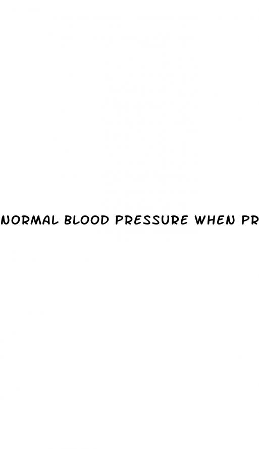 normal blood pressure when pregnant