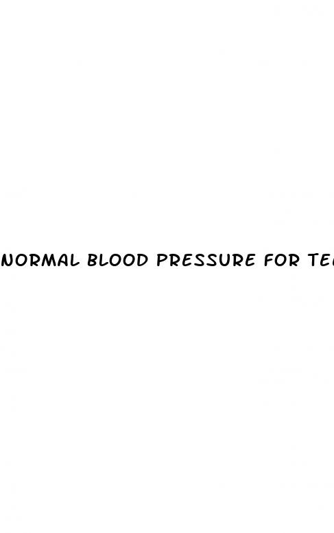 normal blood pressure for teenage girl
