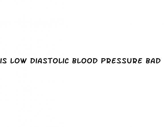 is low diastolic blood pressure bad