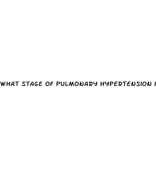 what stage of pulmonary hypertension is oxygen used