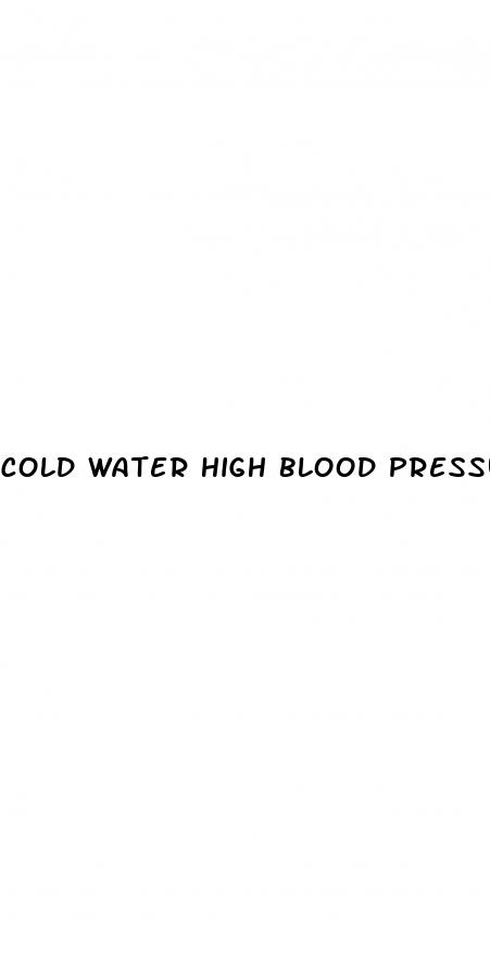 cold water high blood pressure