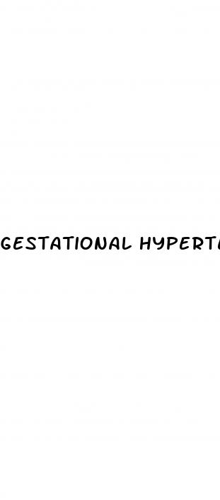 gestational hypertension blood pressure