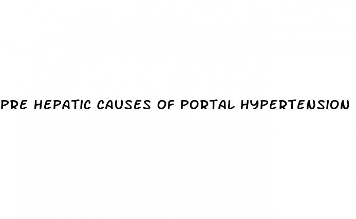 pre hepatic causes of portal hypertension