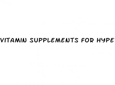 vitamin supplements for hypertension