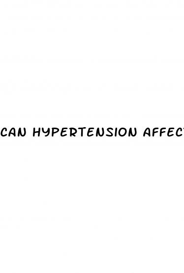 can hypertension affect your vision