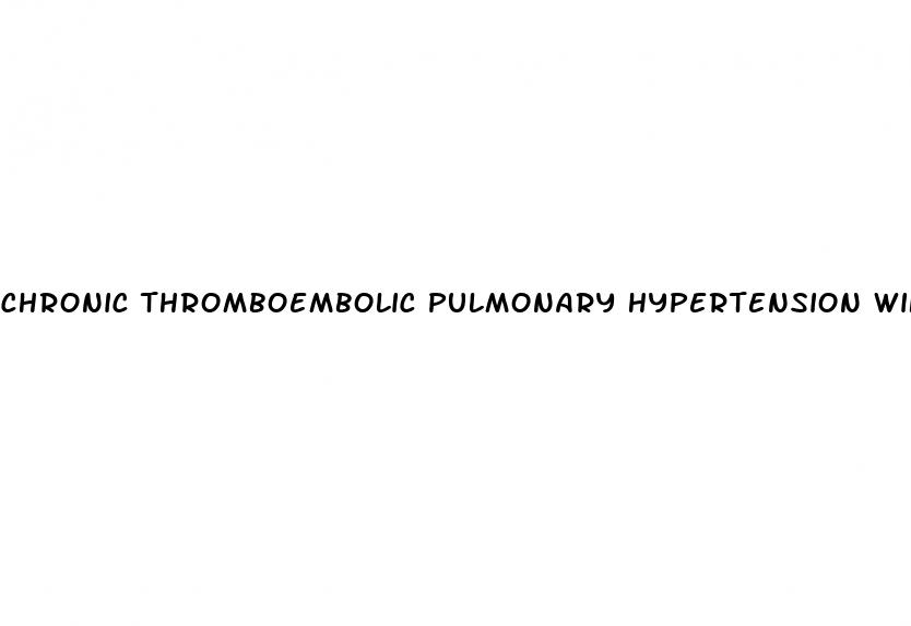 chronic thromboembolic pulmonary hypertension wiki