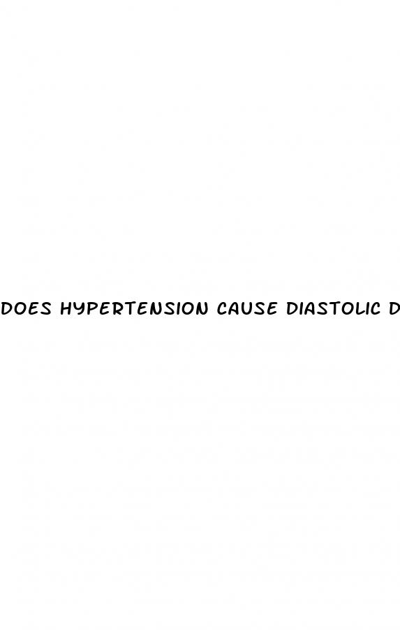 does hypertension cause diastolic dysfunction